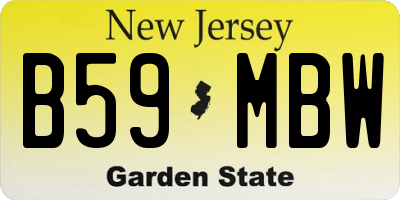 NJ license plate B59MBW