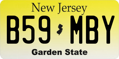 NJ license plate B59MBY