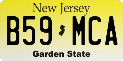 NJ license plate B59MCA