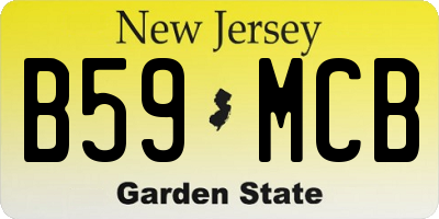 NJ license plate B59MCB
