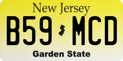 NJ license plate B59MCD