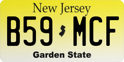 NJ license plate B59MCF