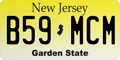 NJ license plate B59MCM