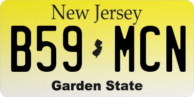 NJ license plate B59MCN