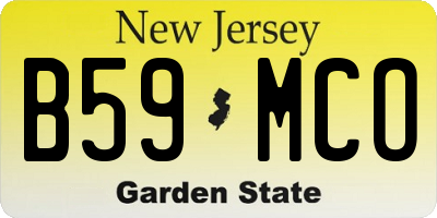 NJ license plate B59MCO