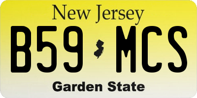 NJ license plate B59MCS