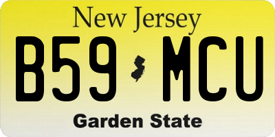 NJ license plate B59MCU