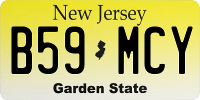 NJ license plate B59MCY