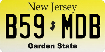 NJ license plate B59MDB