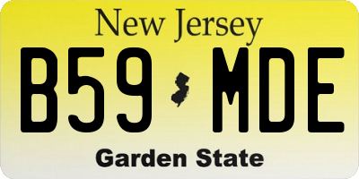 NJ license plate B59MDE