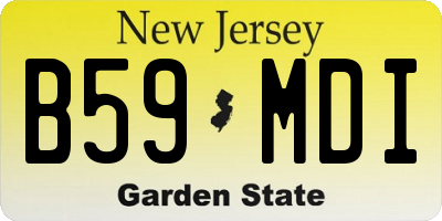 NJ license plate B59MDI