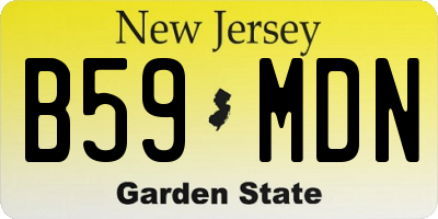 NJ license plate B59MDN