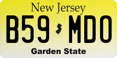 NJ license plate B59MDO