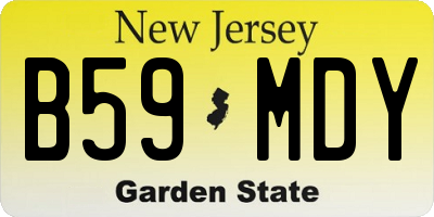 NJ license plate B59MDY