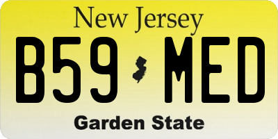 NJ license plate B59MED