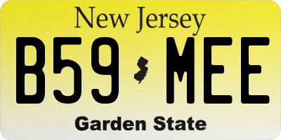 NJ license plate B59MEE