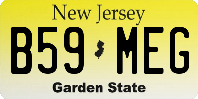 NJ license plate B59MEG