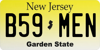 NJ license plate B59MEN