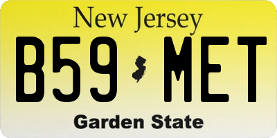 NJ license plate B59MET