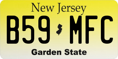 NJ license plate B59MFC