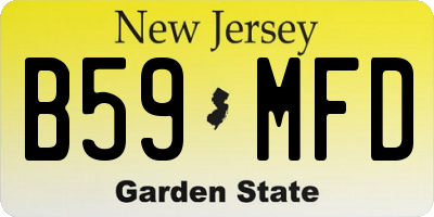 NJ license plate B59MFD