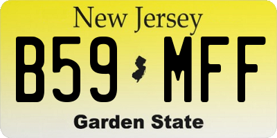 NJ license plate B59MFF