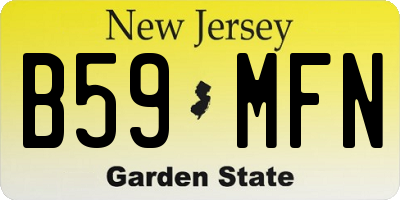NJ license plate B59MFN