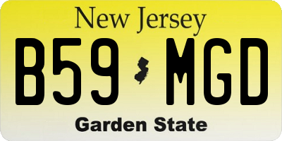 NJ license plate B59MGD