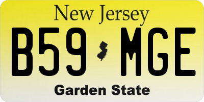 NJ license plate B59MGE