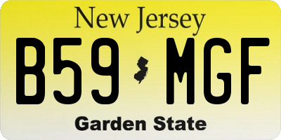 NJ license plate B59MGF