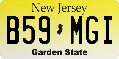 NJ license plate B59MGI