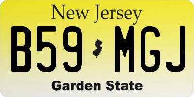 NJ license plate B59MGJ