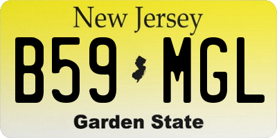 NJ license plate B59MGL