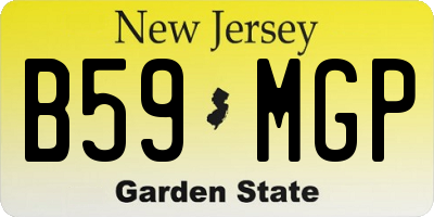 NJ license plate B59MGP