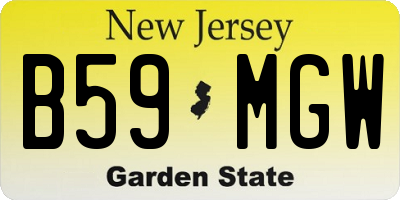 NJ license plate B59MGW