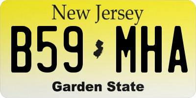 NJ license plate B59MHA