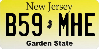NJ license plate B59MHE