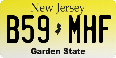 NJ license plate B59MHF