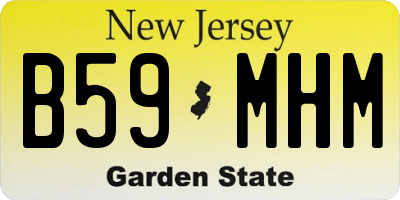 NJ license plate B59MHM