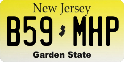 NJ license plate B59MHP