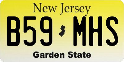 NJ license plate B59MHS