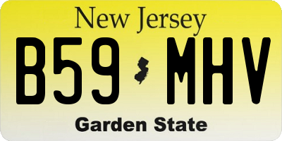 NJ license plate B59MHV