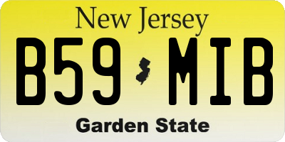 NJ license plate B59MIB