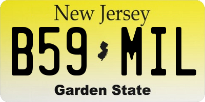 NJ license plate B59MIL