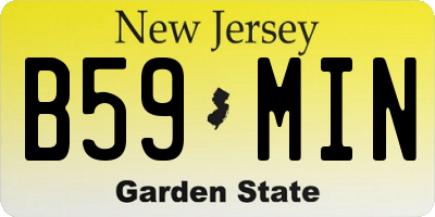 NJ license plate B59MIN