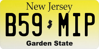 NJ license plate B59MIP