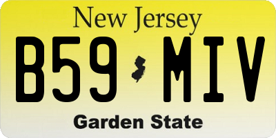 NJ license plate B59MIV