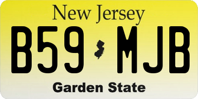 NJ license plate B59MJB