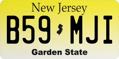 NJ license plate B59MJI
