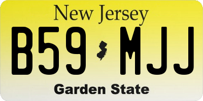 NJ license plate B59MJJ